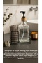 Glass Liquid Soap Dispenser/Detergent Dispenser with Metal Stand and Bamboo Lid, 500 Ml, 15 × 8.5 × 23 cm - 6