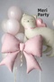 Cute Cat Foil Balloon Set – Pink Bow Theme Birthday Party Decoration Bow Balloon 98 X 75 cm