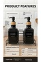 Double Glass Liquid Soap Dispenser & Detergent Dispenser Set with Stand and Bamboo Lid – 2×500 Ml, 22.5 × 8.5 × 24 cm - 3