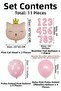 Pink Cat Themed 9Th Birthday Foil Balloon Set 11 Piece Party Decoration - 2