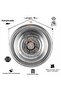 18 cm 6 Pcs Chrome Steel Beyran and Dinner Plate – 430 Quality Stainless Serving Plate - 4