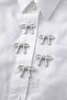 Bow Metal Button 2.5 cm Silver Plated 1 Package 5 Pcs - 3