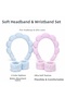 Towel Fabric Curved Spa Makeup Crown and Face Washing Wristband Makeup Skin Care Makeup Set (Karma) - 3