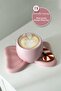1 Pc Handmade Ceramic Pink Bow Mug with Saucer – Designer Coffee Cup - 2