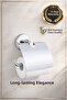 304 Stainless Steel Toilet Roll Holder with Cover – 5 Year Warranty – Adhesive & Screw Mounting - 2