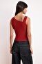 Tile Fitted/Fitted to the Body Asymmetrical Neckline Accessory Detail Flexible Knitted Blouse Twoss26Bz00187 - 4