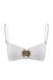 Ecru Strapless Covered Bikini Top with Cast Accessories Tbess26Bu00004 - 5