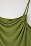 Oil Green Degaje Collar Strap Knitted Blouse Tbbss24Af00006 - 2