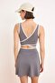 Grey Supportive/Shape-Enhancing Knitted Sports Bra Thmss26Ss00009 - 5