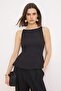 Siyah Sırtı Fiyonk Detaylı Peplum Dokuma Bluz TPRSS26BZ00045 - 2