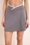 Gray Dalgıç/ Scuba Fabric 2-Layer Sports Shorts Skirt with Inner Shorts Thmss26Sr00002 - 4