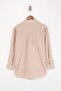 Kahverengi Çizgili Dokuma Oversize Gömlek TWOSS26GO00148 - 7