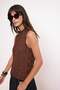 Brown Textured Regular/Normal Fit Flexible Knitted Blouse Twoss25Bz00268 - 3