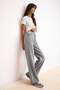 Gri DÖKÜMLÜ Yüksek Bel MEVSİMLİK %100 Pamuk Uzun Boy Wide Leg Jeans TWOSS26JE00127