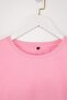 Pink 100% Cotton Padded Look Crew Neck Knitted Oversize T-Shirt Tbbss26Bf00013 - 5