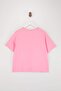 Pink Crew Neck Embroidered Crop Knitted Plus Size T-Shirt Tbbss25Bf00015 - 3