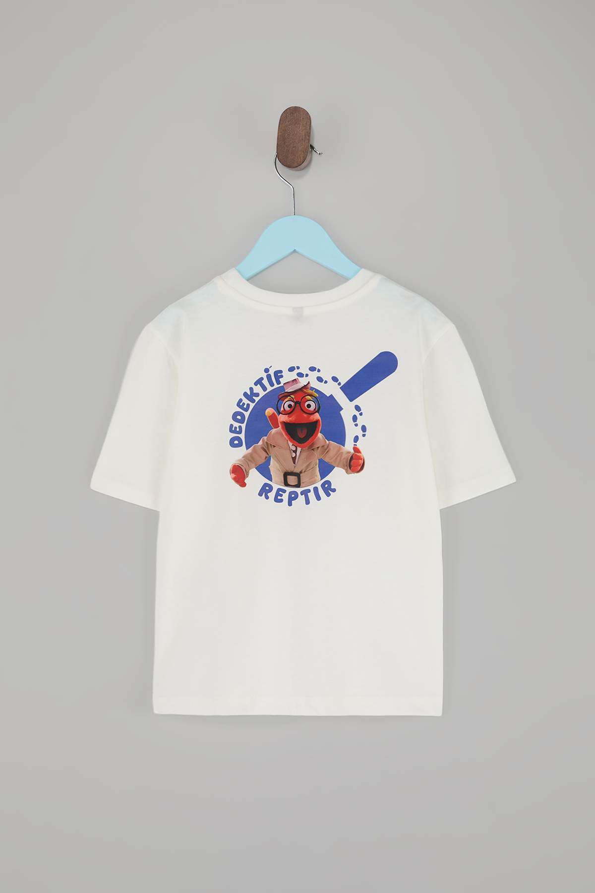 Ecru Unisex Detective Reptir Printed Boys' Knitted T-Shirt Tkdss26Ts00057 - 4