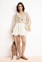 White Muslin Mini Short Skirt Twoss26Et00131