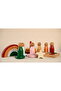 Educational Wooden Toy Ring Tower Rainbow Peg Doll Mini Size Matching Set of 6 - 3