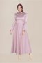 Flower Embroidered Dress with Collar 40677 - 2