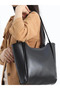 Women's Black Large Shoulder Bag Casual-Sport - 4
