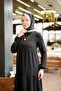 Tesettür Sehra Long Dress Black - 6