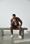 Men's Brown Cotton Woven Crinkle Long-Sleeve Shirt Elastic-Waist Pants Casual Set - 4