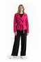 Lined women's short belted trench coat pink - 3