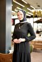 Tesettür Sehra Long Dress Black - 7