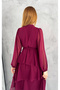 women's lining layered skirt chiffon dress NBKKLF2041 - 5