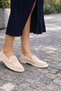 Gigi Women's Loafer Suede Shoes P323-Beige - 5