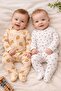 Baby Girl 2-Piece 100% Cotton Footed Romper Set