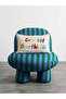 Cute but Overthinker Written Colorful Punch Embroidered Cotton Throw Pillow Cover -30X50Cm- Punch Throw Pillow - 3
