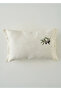 Olive Embroidered Throw Pillow Case Beige (35X50 cm)