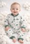 Colorful Dino Report Unisex Baby Set with Front Snap Fasteners - 3– 6-9-12 Months - 2