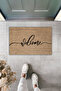 Digital Print Quality Brown Italic Text Welcome Decorative Door Mat