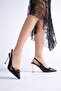 Women's Evening Dress Open Back Buckled 9cm Comfortable Heeled Shoes - 5