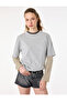 Comfortable Fit Short Sleeve Crew Neck T-Shirt with Stone Detail on the Back