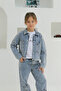 Appliqued Girls' Denim Jacket - 2