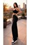 Tokyo 90's Black Lycra Super High Waist Loose Jeans Palazzo Pants - 4