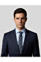 Navy Blue White Blue Striped 7.5 cm Wide Silk Tie