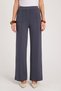 Women's Relax Fit Comfortable Cut Modal Fabric High Waist Wide Leg Anthracite Trousers - 2