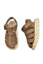 Wales Genuine Leather Single Velcro Unisex Children's Sandals Sand Color - 7