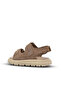 Archie Double Velcro Leather Unisex Kids Sandals Sand Color - 5
