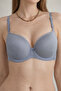 Gray Colored Push up Padded Bra, Pack of Adjustable Strap