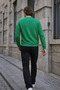Green Color Men's Crew Neck Sweatshirt - 6