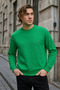 Green Color Men's Crew Neck Sweatshirt - 5