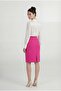PENCIL SKIRT BROKEN WHITE CREPE FABRIC - 2