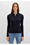 Wool Blend Navy Blue Knitwear Polo 1710838-70489 - 4