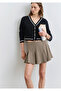 Navy Blue Cardigan Crop / Short Cut 1710719-84371 - 3